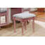 Meuble-lavabo de style transitionnel 1pc avec ensemble de tabourets avec poignées de rangement et miroir-573363588