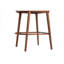 Tabouret de comptoir en faux cuir brun sans dossier avec siège rembourré confortable, fabrication en métal et repose-pieds. Idéal pour îlot de cuisine, pub, salle à manger. Conception ovale, caractéristiques ergonomiques, haute qualité-1068860731