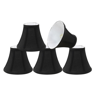 Abat-jour en coton cloche de 5 po (attache) de couleur noire