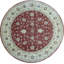 Wool Oriental Area Rug in Rust/Gold/Cream