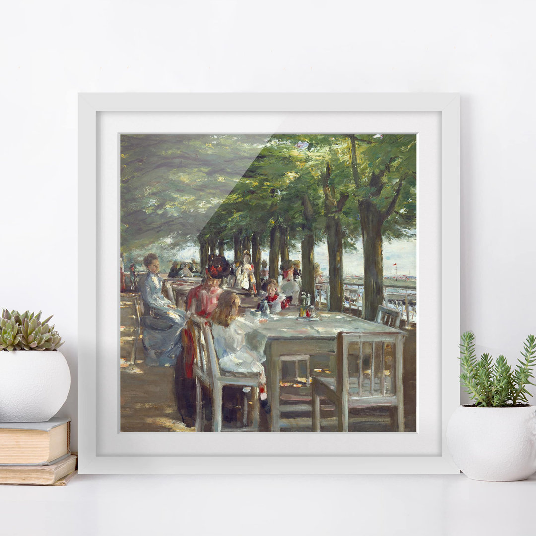 Gerahmter Kunstdruck Terrace of the Jacob Restaurant von Max Liebermann