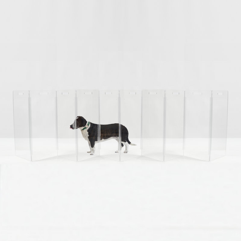 Barrière haute pour animaux Zig Zag, À 10 panneaux