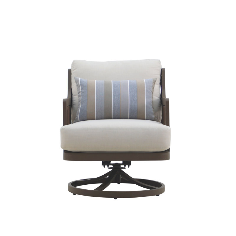 Ludovic 4-Piece Metal & Polyester Patio Set With Sofa, Chairs And Coffee Table, Brown