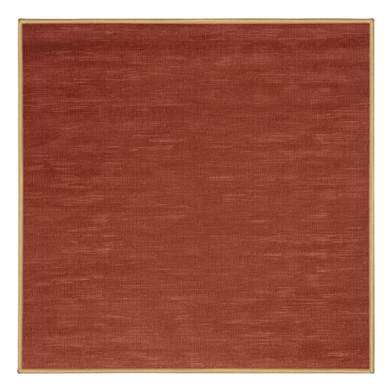 Machine Washable Solid Brown Area Rug, Square 7'