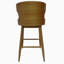 Tabouret de bar moderne en bois, tabouret de bar moderne en tissu Mid-Century, ensemble 2 pièces