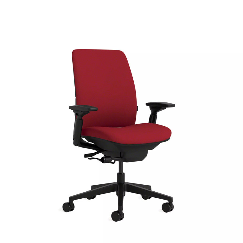 Steelcase Amia Ergonomic Task Chair, Hard Floor, Black, Scarlet