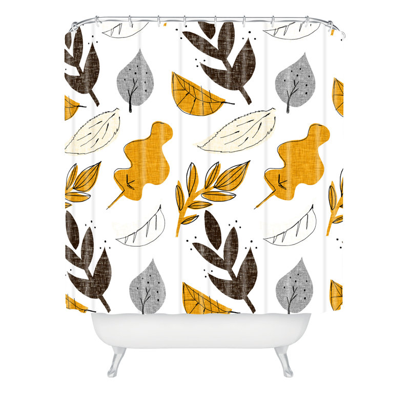 Rideau de douche simple chutes leaves