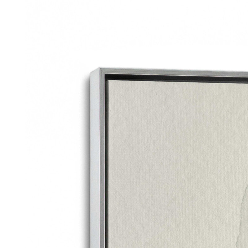 Muted Green Tranquility II Canvas Print, 30.75" H x 20.75" W x 1.75" D, Polished Chrome Floater Framed