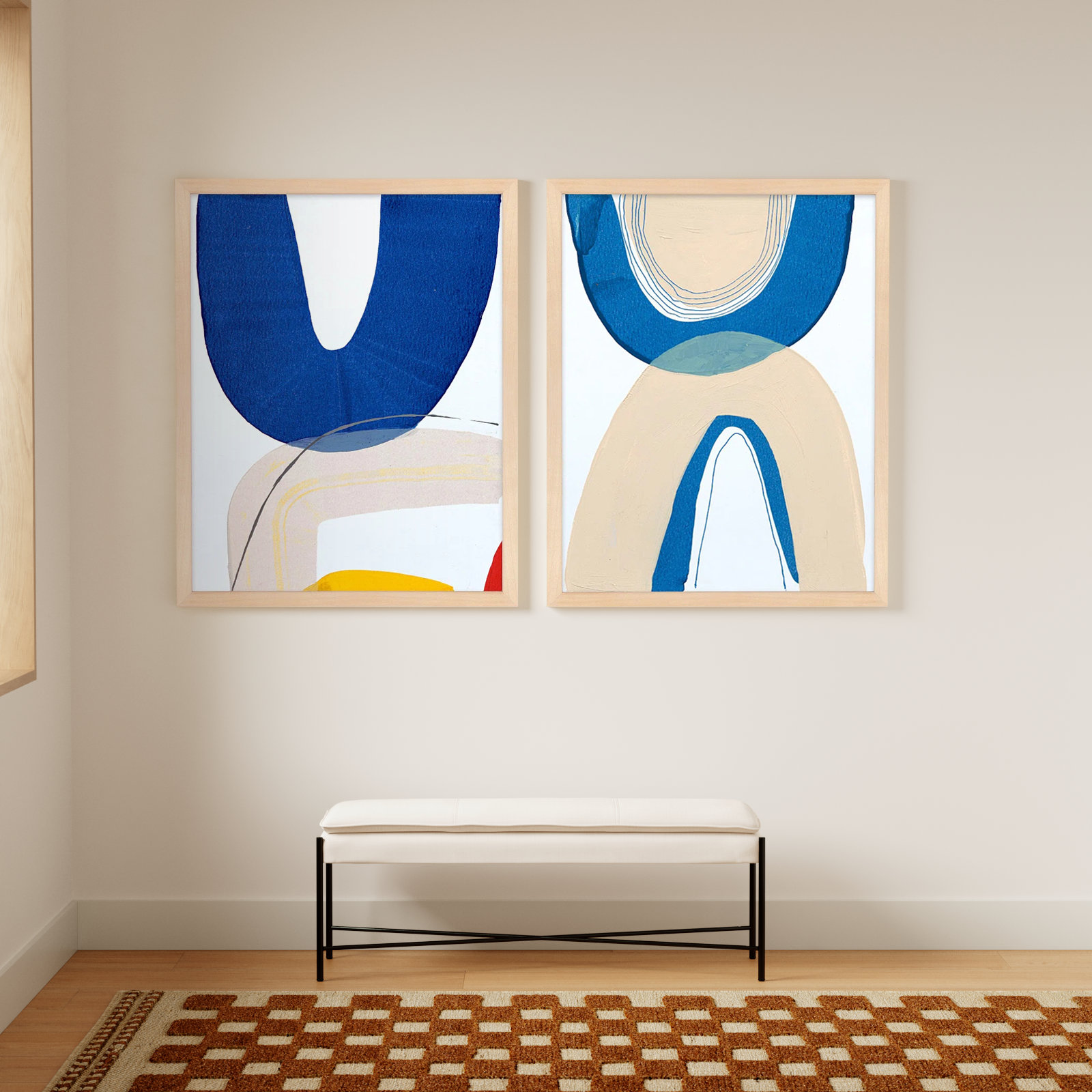 Unity Set Of 2 by Andrea Stokes, Brown Framed, 50" H x 80" W x 1.25" D