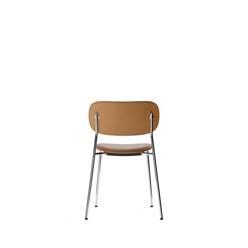 Co Upholstered Dining Chair, Bouclé 02 Acrylic, Chrome