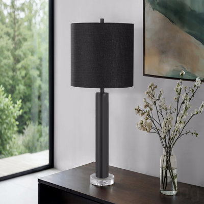 Table Lamp  - 28"H,, Black Metal