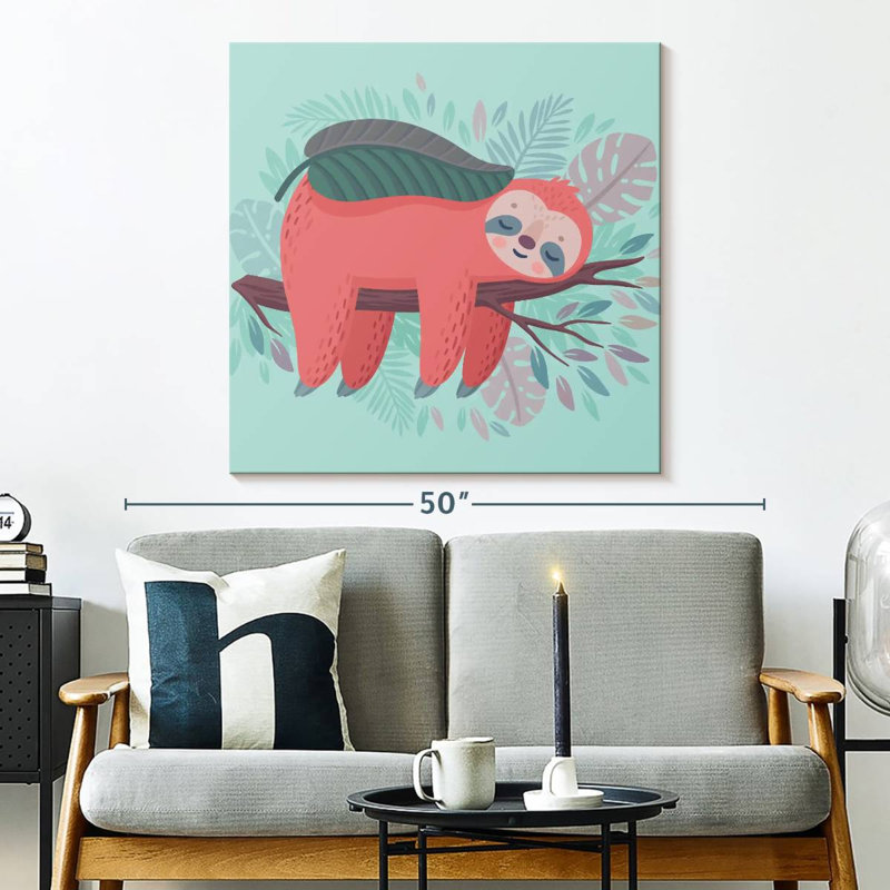 Crowle Sleepy Sloth, 33" H x 33" W