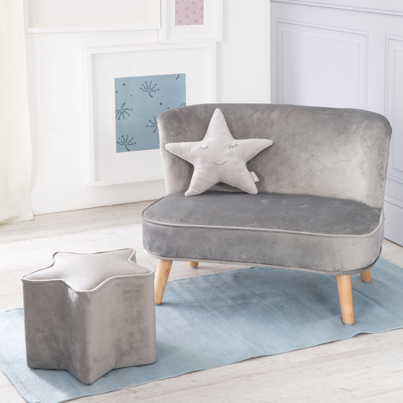 Lil Children's Sofa, 50cm H x 70cm W x 48cm D, Grey