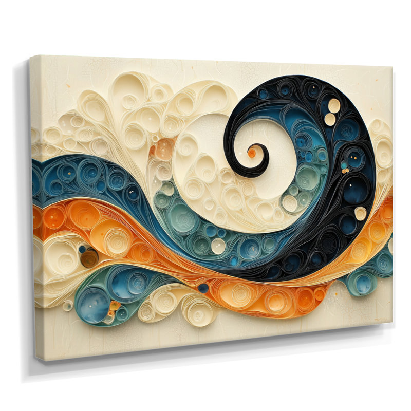Biomorphism Vortex Of Nature I - Biomorphism, art mural, H 16 po x l 32 po, Toile tendue, Ne s’applique pas
