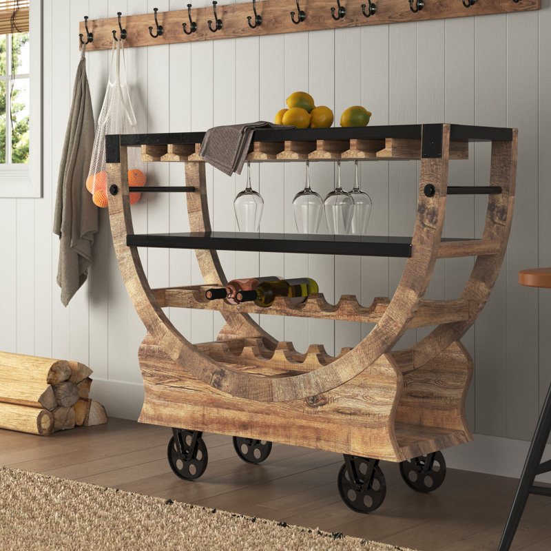 Ladaya Accent Bar Trolley with Wine Storage