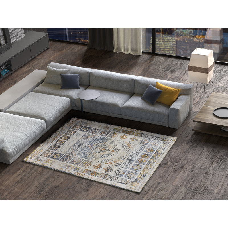 Ahrent Moroccan Machine Woven / Power Loomed Area Rug, Rectangle 192 x 290cm