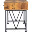 Bureau rustique antique en muscade et bureau, 3 tiroirs pour un bureau rectangulaire à espace efficace, rangement pour bureau personnel