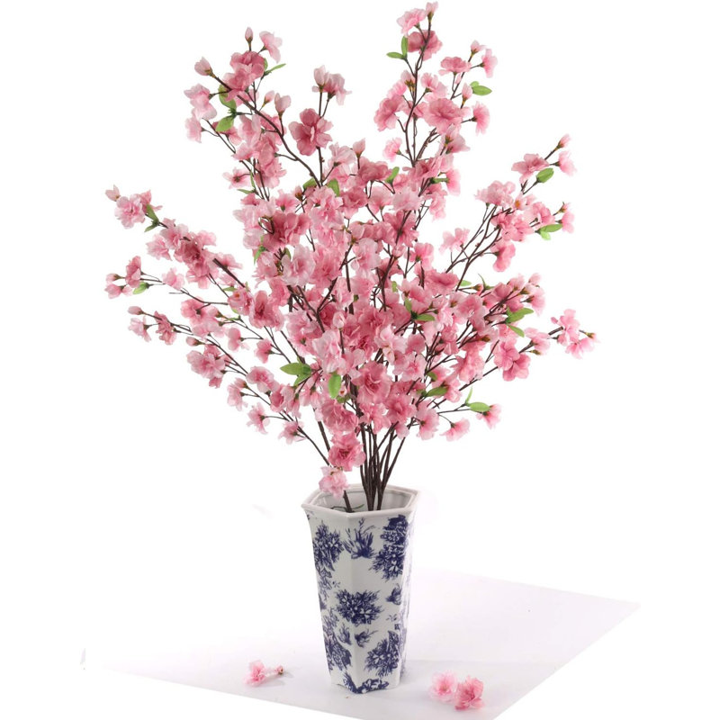 Cherry Blossom Stem - Pink Artificial Cherry Blossom Branch for Home Decor, Pink