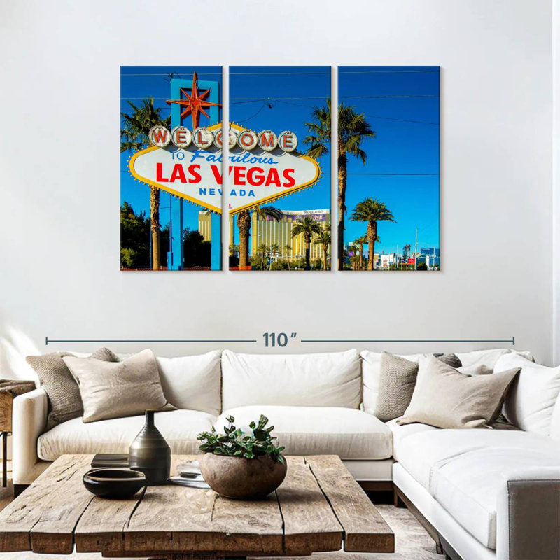 Nicci Las Vegas Welcome, H 48 po x l 74 po
