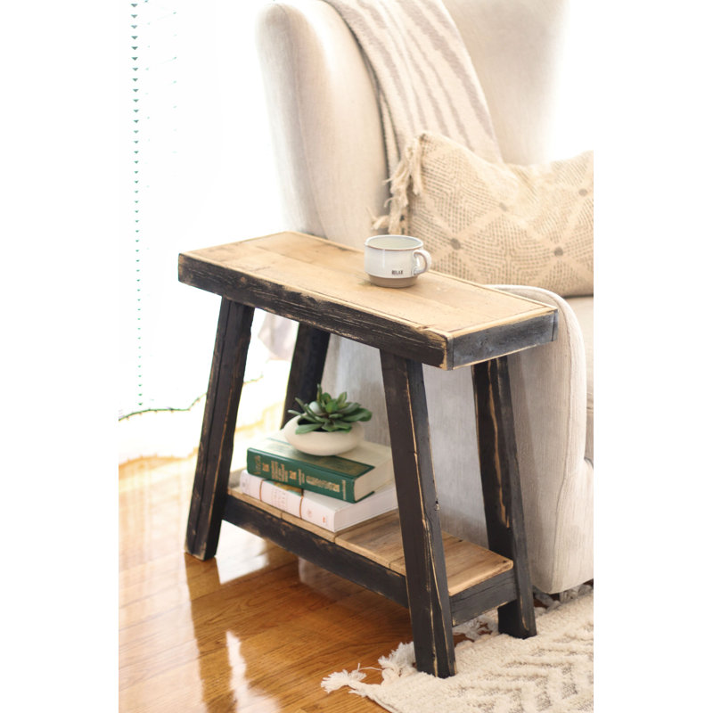 Altamease Solid Wood End Table, Black