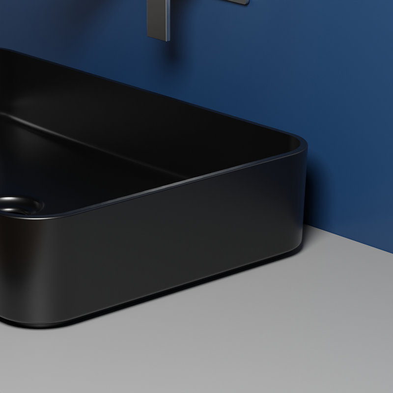 Mood 25.3 in. L Bathroom Sink, Matte Black