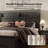 Farmhouse King Size Wood Platform Bed, Bookcase Headboard and Footboard Bed with Roman Column Accents-1764923318-1764923315