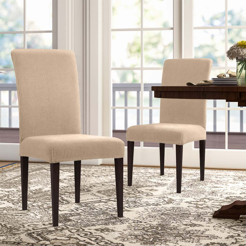 Housse pour chaise de salle à manger Modern, Mélange de polyester kaki