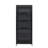 Modern Iron Curio Cabinet with LED Lighting and Slide-in Doors-361443304