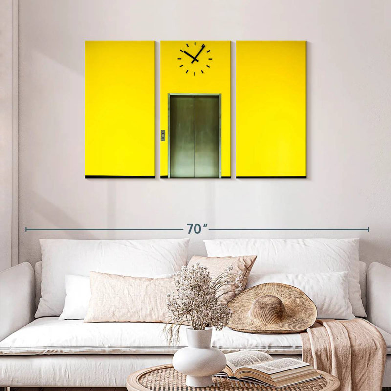 Yellow Elevator, 28" H x 45" W