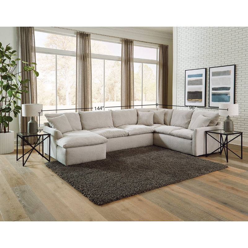Dheeksha Upholstered U-Shaped Sectional, Left Hand Facing