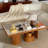 Simple log style solid wood coffee table-110602405