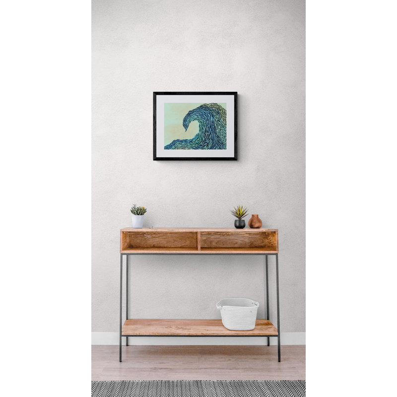 Big Wave by Trish Sierer, Black Framed Paper, 16" H x 20" W