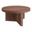 Table basse de 32 po de largeur avec base cannelée - Centre de table scandinave en bois de noyer satiné | Holm-715092811-690300347