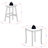 Zavala Walnut 3-Piece High Dining Set with Saddle Seat Bar Stools