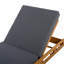 ENSEMBLE DE CHAISE LONGUE EN BOIS D'ACACIA AVEC COUSSIN DE FAUTEUIL (GRIS FONCÉ ET PLI triple) - VERSION ASSORTIRÉE-1763224654-1763224655