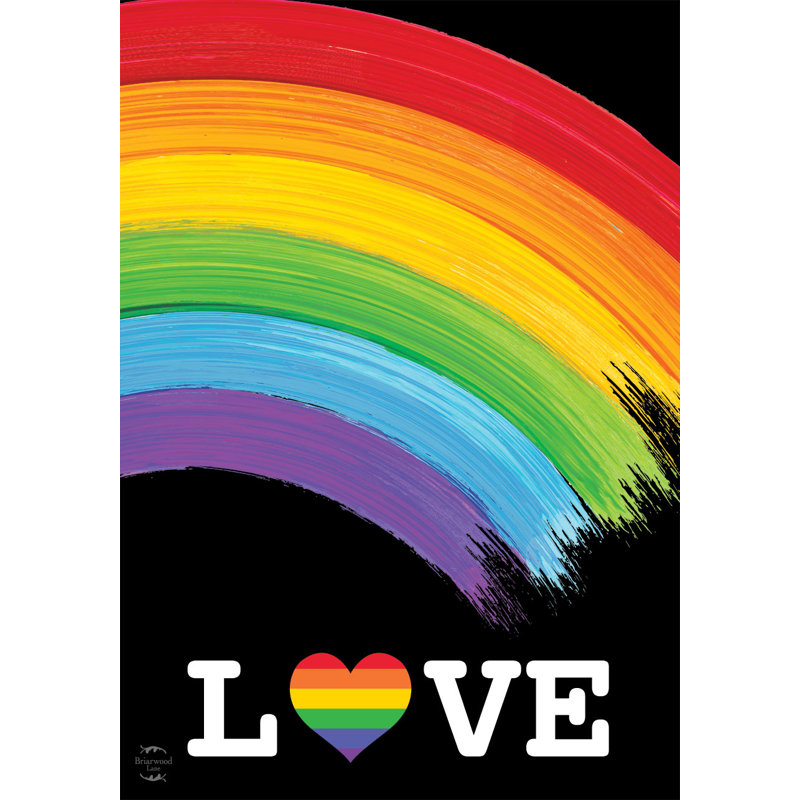 Drapeau de jardin Rainbow Love Pride
