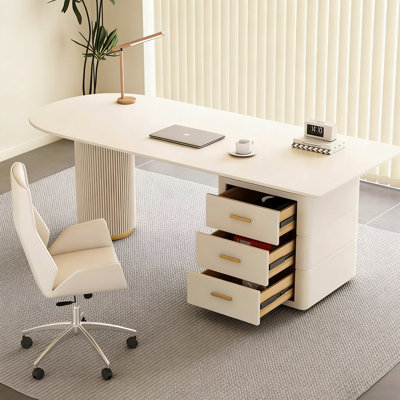 Modern Cream Style Sintered Stone Desk