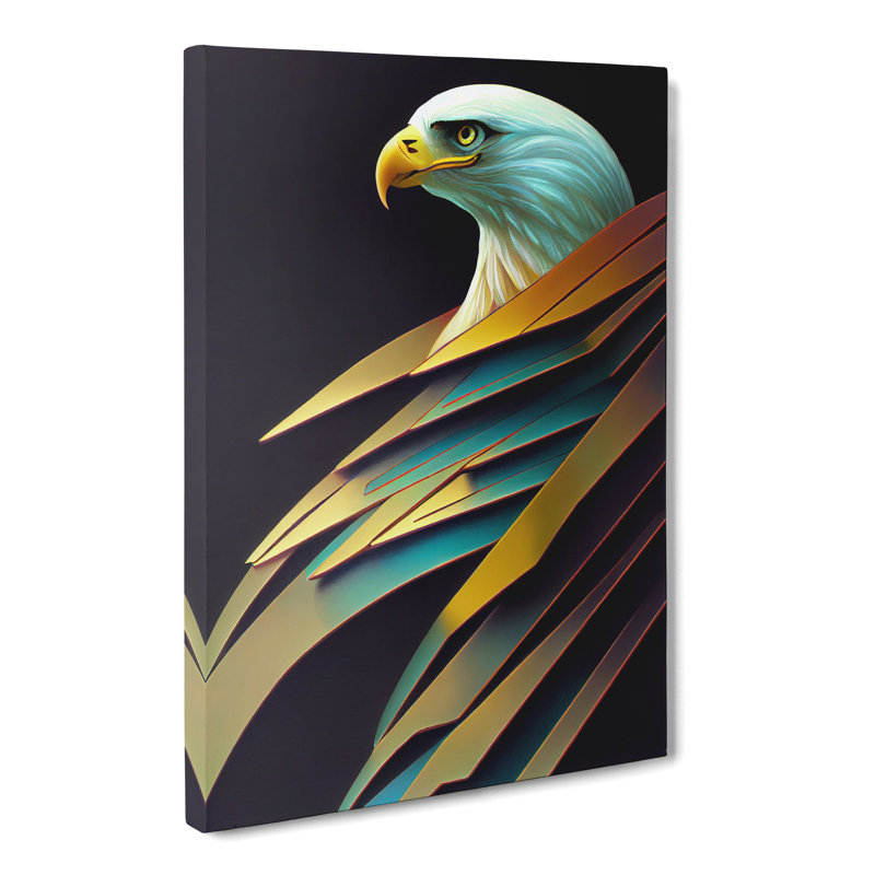 Springtown Eagle Futuristic - Wrapped Canvas, 50cm H x 35cm W x 3cm D