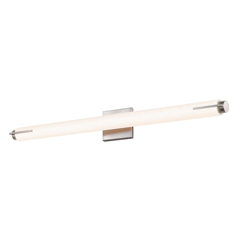 Tubo Slim Dimmable LED Bath Bar, Satin Nickel, Spine