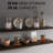 Dark Oak Modern Floating Wall Shelves, Set of 2 47 Inch Wide Particle Board Shelves for Home Storage and Display-736690603-736690583