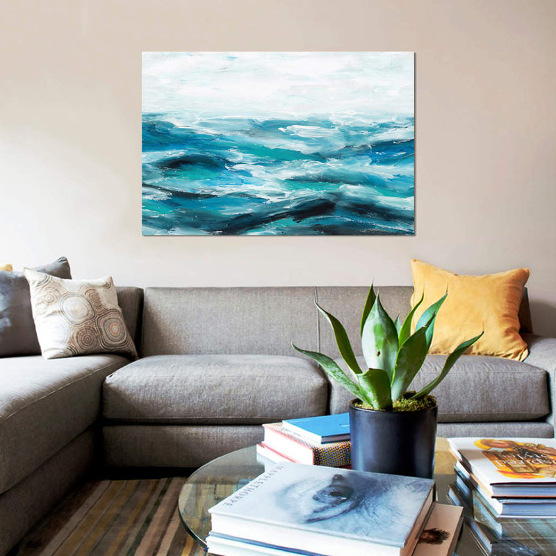 «Oceanic I», impression sur toile, H 8 po x l 12 po x P 0,75 po, Toile tendue
