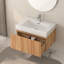 Meuble-lavabo mural avec lavabo, meuble-lavabo mural flottant avec lavabo intégré, design minimaliste moderne pour les salles de bain compactes-1457243399