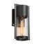 Lanterne murale d'extérieur en verre givré noir H 11,4 "à 2 ampoules Aderholt