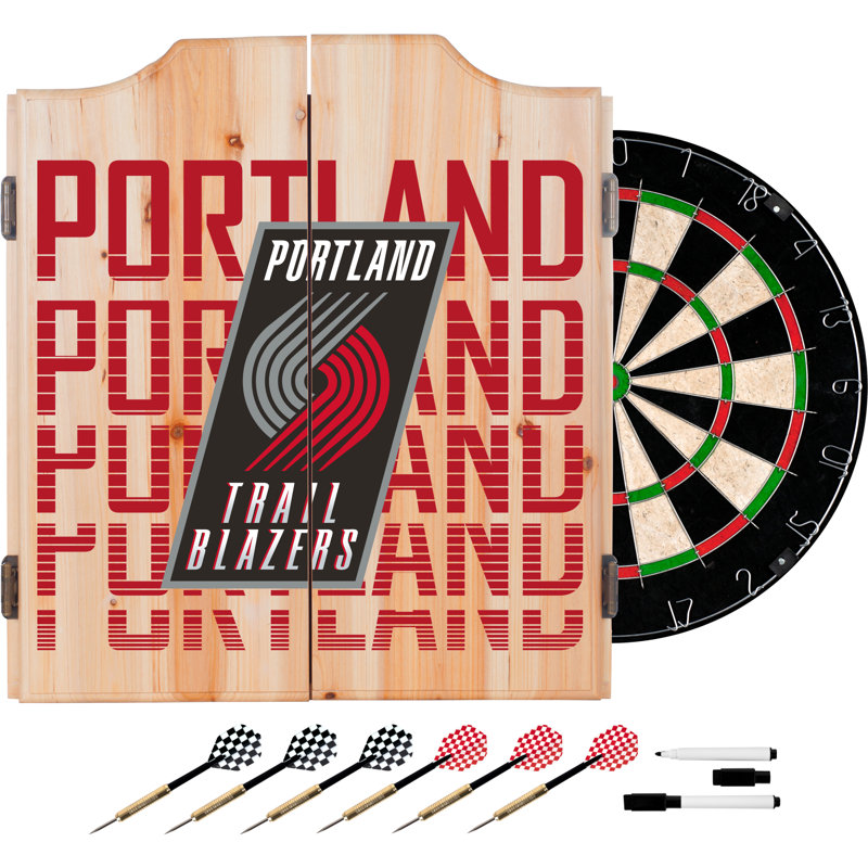 Ensemble de jeu de fléchettes et d'armoires NBA City, Portland Trail Blazers