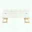 Banc de rangement contemporain avec structure en acier doré et velours blanc
