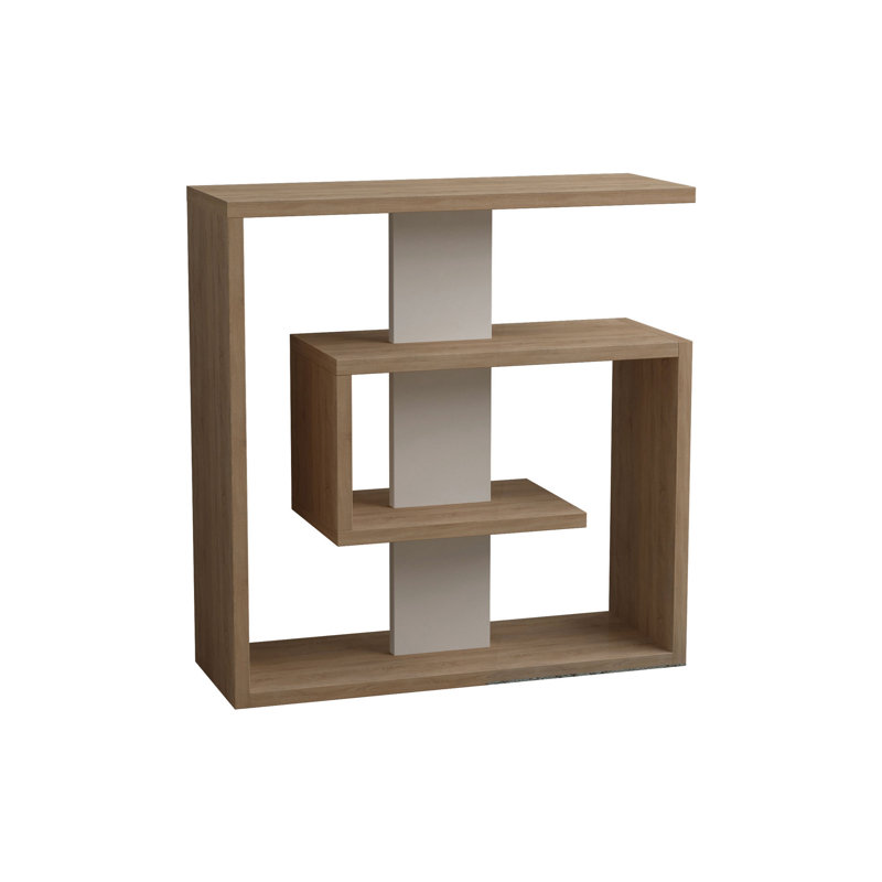 Table d'appoint moderne polyvalente, chêne Sonoma et blanc, 21,7 po x 22,4 po x 7,9 po | 100% panneau de particules enduit de mélamine, épaisseur: 0,7 pouce | Design élégant pour le salon, la chambre à coucher ou le bureau | Solution de mobilier polyvalente et fonctionnelle