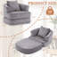 Fauteuil demi-tonneau d'appoint convertible surdimensionné rembourré-884801906