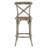 Wicker Counter Stool with Solid Wood Frame