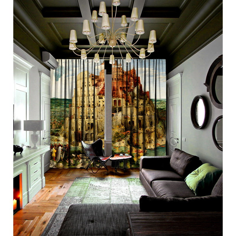 Rideau en polyester, L 55 po x L 102 po