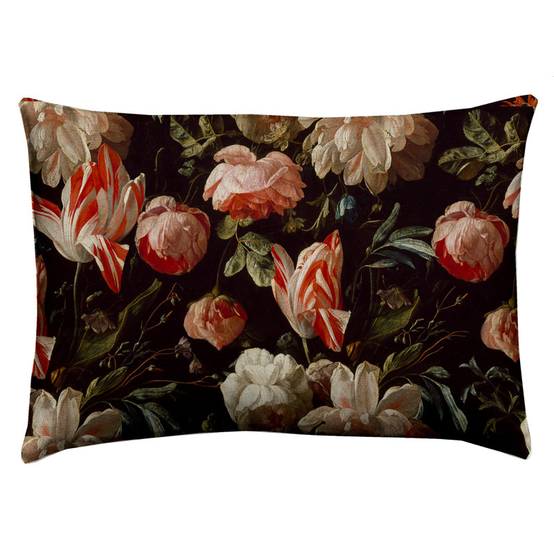 Adger Floral Rectangular Throw Cushion